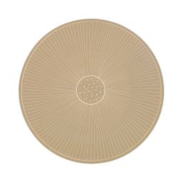 Decorative Round Platter - Large Handmade Ceramic - Modern Beige - 13.7" (35cm)