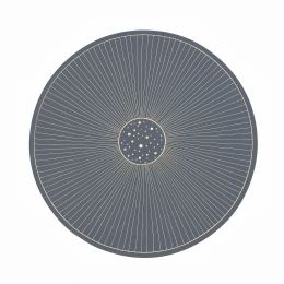 Decorative Round Platter - Modern Handmade Ceramic - Grey, Large 13.7" (35cm)