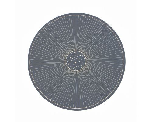 Decorative Round Platter - Modern Handmade Ceramic - Grey, Large 13.7" (35cm)