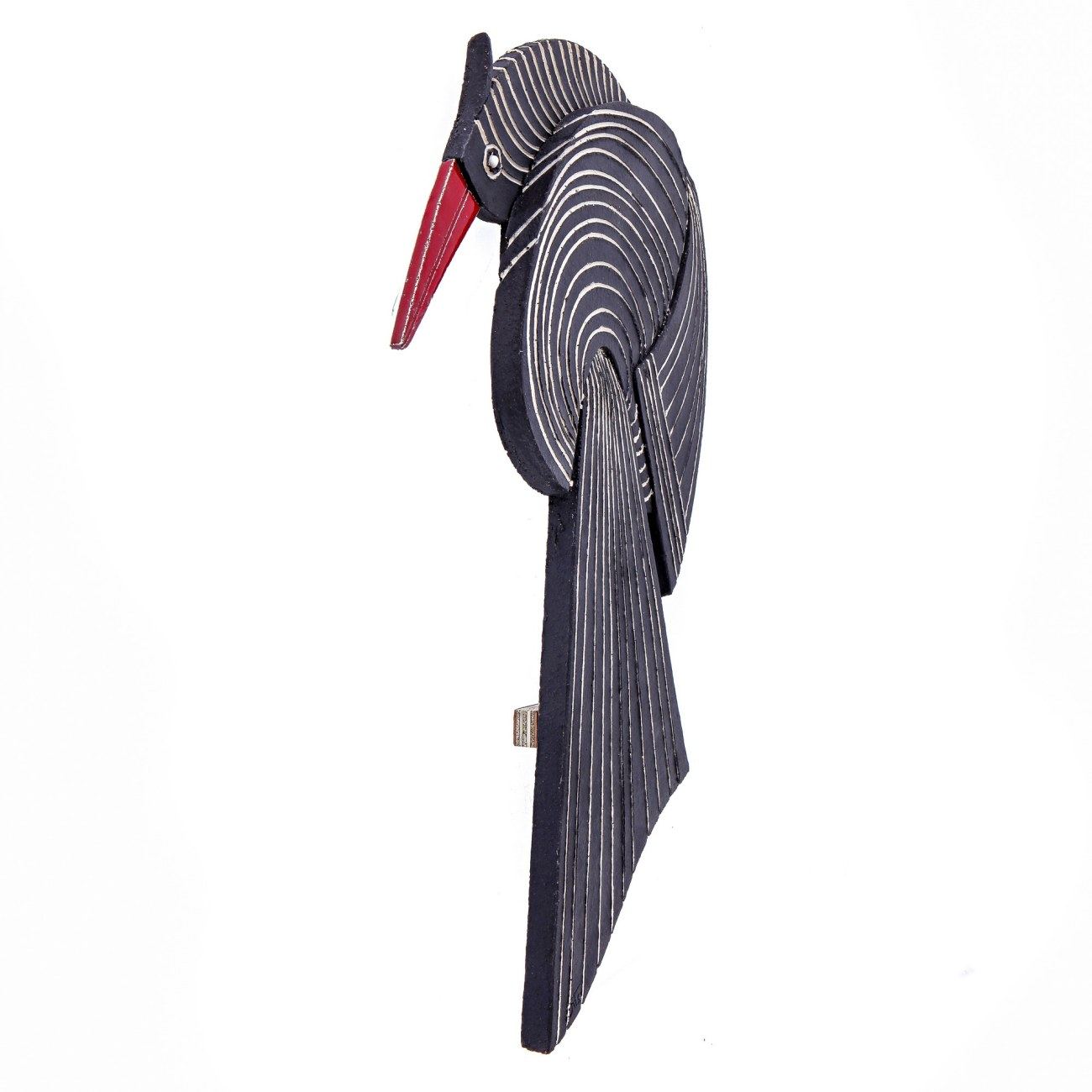 Bird on Wire Ceramic Unique Handmade Modern Wall Art Decor Sculpture