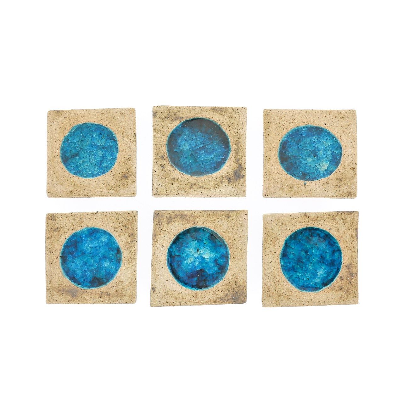 blue glass coasters