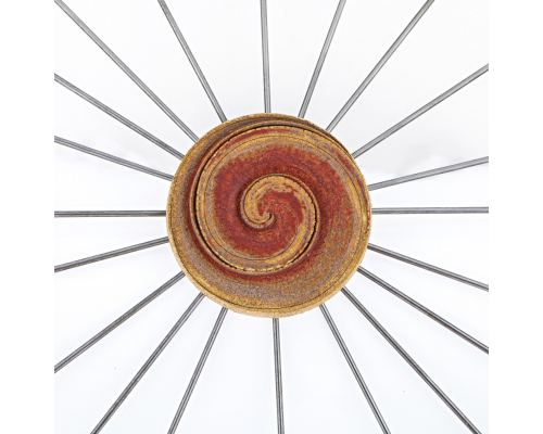 The Sun - Modern Wall Art Decor - Ceramic & Metal Large Handmade Wall Sculpture 39" (100cm)