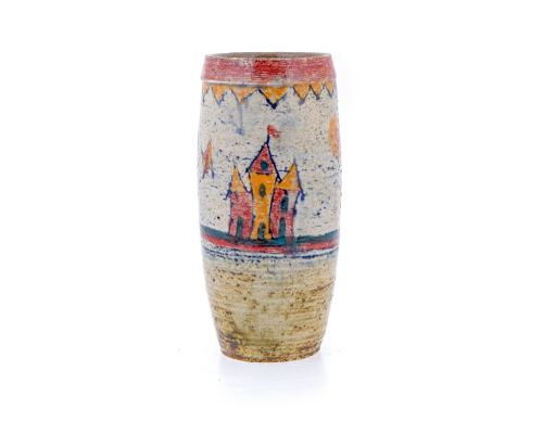 Decorative Vase - Handmade Ceramic Table top Art Decor - Tall, 23cm (9")