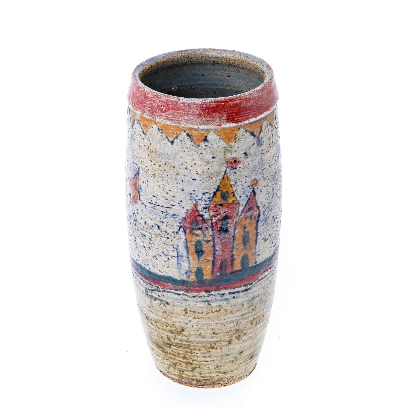 modern ceramic decorative castle design round flower vase, unique modern ceramic decorative castle design round flower vase, unique