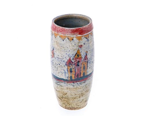 Decorative Vase - Handmade Ceramic Table top Art Decor - Tall, 23cm (9")