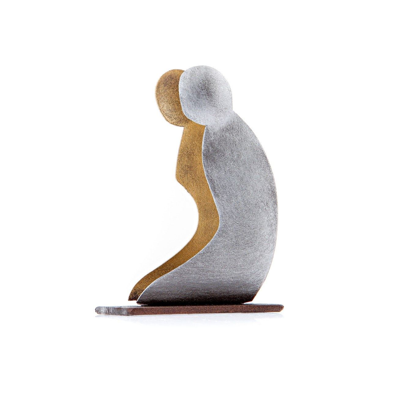 Business Card Holder Desktop Handmade Metal Human Figure Gold Business Card Holder Desktop Handmade Metal Human Figure Gold Silver