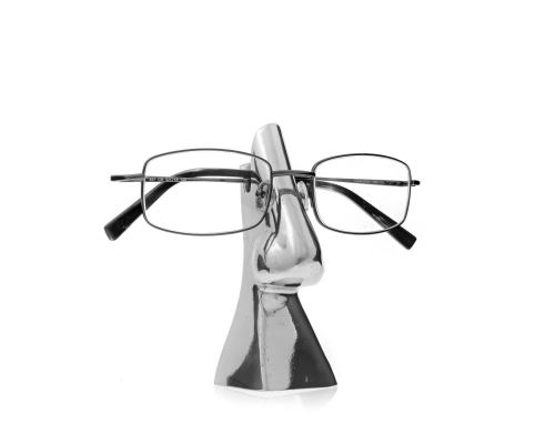 Eyeglasses or Sunglasses Holder - Handmade Metal Decorative Desk Accessory - Silver