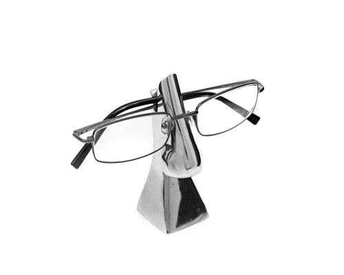 Eyeglasses or Sunglasses Holder - Handmade Metal Decorative Desk Accessory - Silver