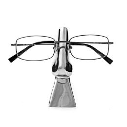 Eyeglasses or Sunglasses Holder - Handmade Metal Decorative Desk Accessory - Silver