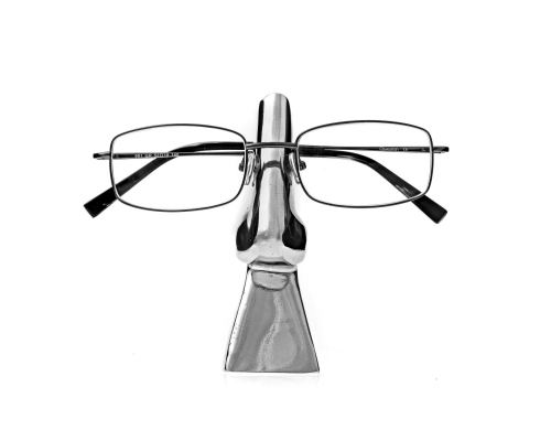 Eyeglasses or Sunglasses Holder - Handmade Metal Decorative Desk Accessory - Silver