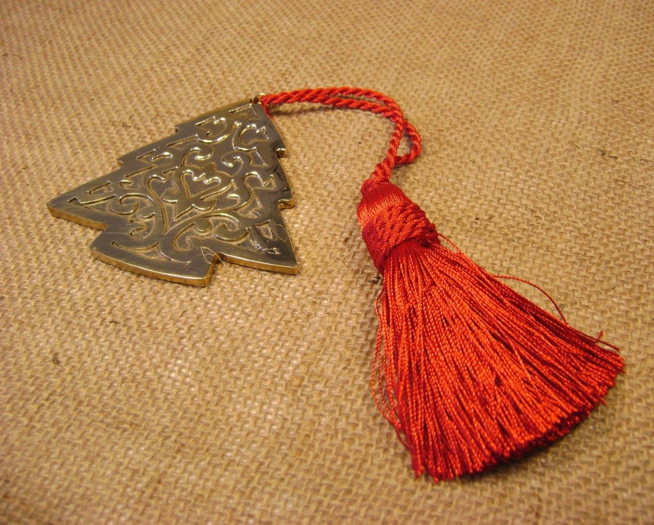 Decorative Ornament Handmade of Bronze Metal Christmas Tree Design