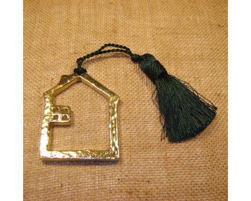Decorative Ornament, House Design, Handmade Bronze Metal, Gold Color