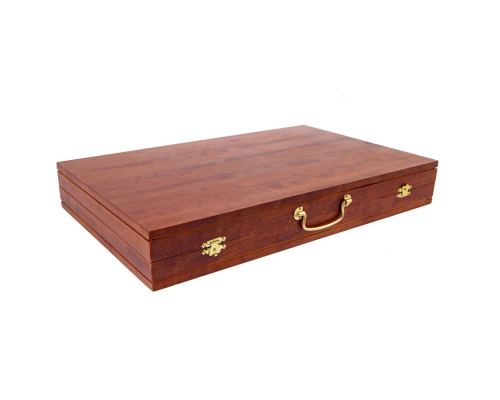 Backgammon Deluxe Game Set - Handmade Mahogany Wood - Medium