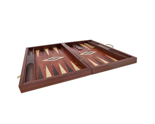 Backgammon Deluxe Game Set - Handmade Rosewood - Large