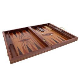 Backgammon Deluxe Game Set - Handmade Walnut Wood - Large