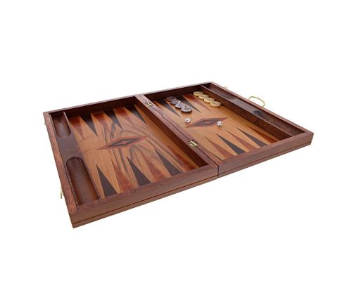 Backgammon Deluxe Game Set - Handmade Walnut Wood - Large