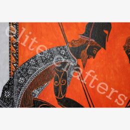 Heraclitus (Fragment 52) - Illuminated Manuscript - Handmade & One of a Kind, Wall Art - 47x100cm (18.5''x39.4'')