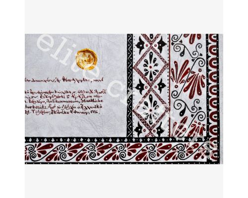 Sappho Poem - Illuminated Manuscript - Handmade, One of a Kind, Wall Art - 48x100cm (18.9'' x 39.4'')