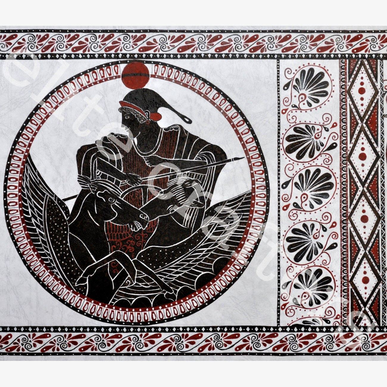 Sappho Poem - Illuminated Manuscript - Handmade, One of a