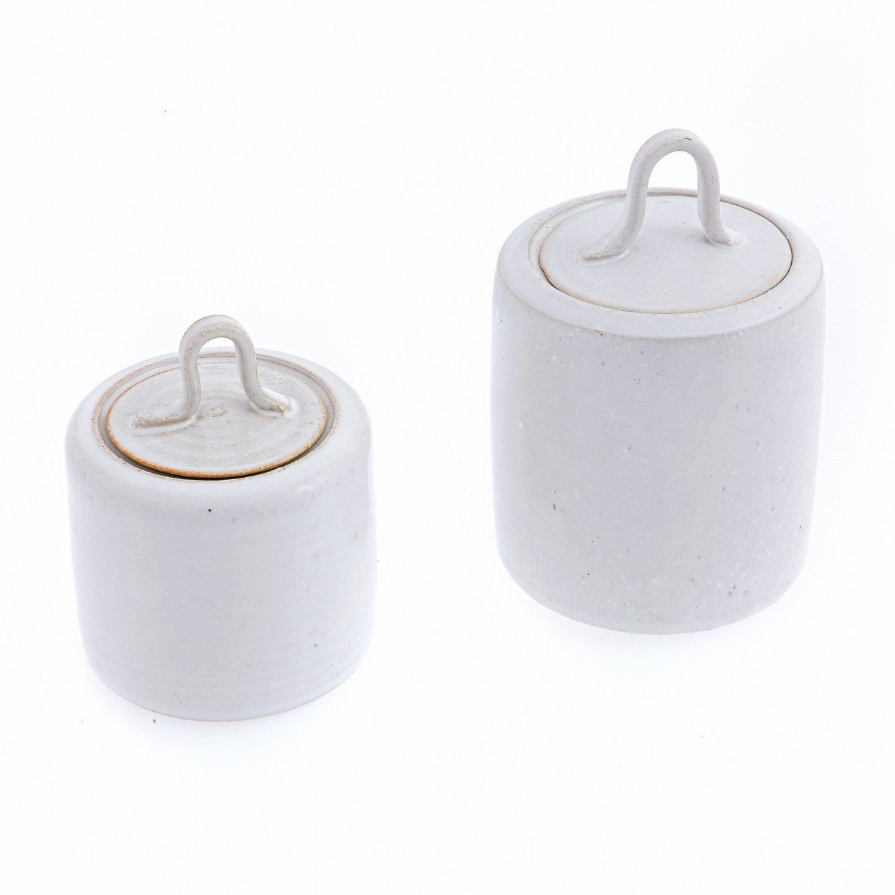 Kitchen Storage Container Or Jar Set Of 2 Handmade Ceramic