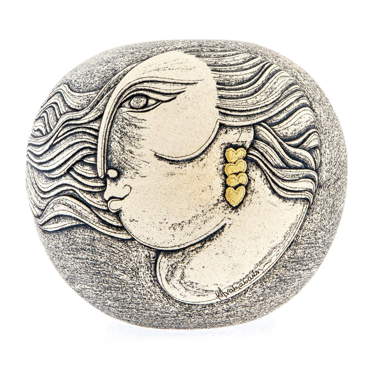 Large Ceramic Vase, Contemporary Hand Painted Decorative Table top