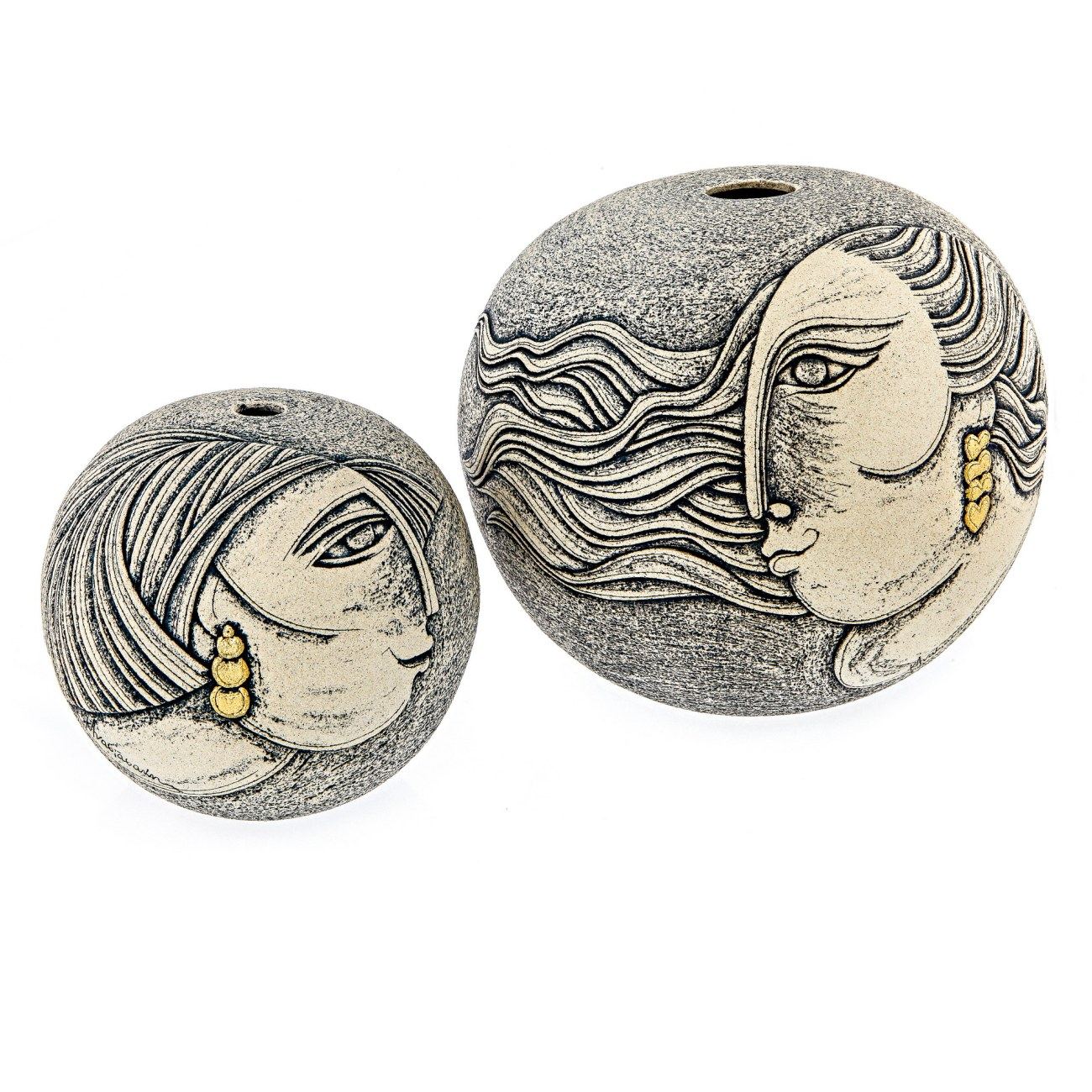 Large Ceramic Vase, Contemporary Hand Painted Decorative Table top