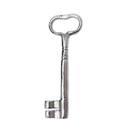 Decorative Key, Handmade of Aluminum Metal - Classic Style - Large, Silver 18cm (7.1")