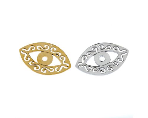 "Eye" Design - Handmade Bronze Metal Decorative Ornament - Lucky Charm - 2 colors