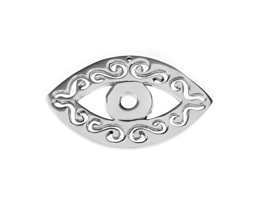 Eye Design, Handmade of Aluminum Metal Decorative Ornament, Silver Color