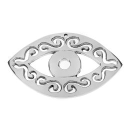 Eye Design, Handmade of Aluminum Metal Decorative Ornament, Silver Color