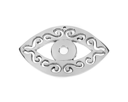 Eye Design, Handmade of Aluminum Metal Decorative Ornament, Silver Color