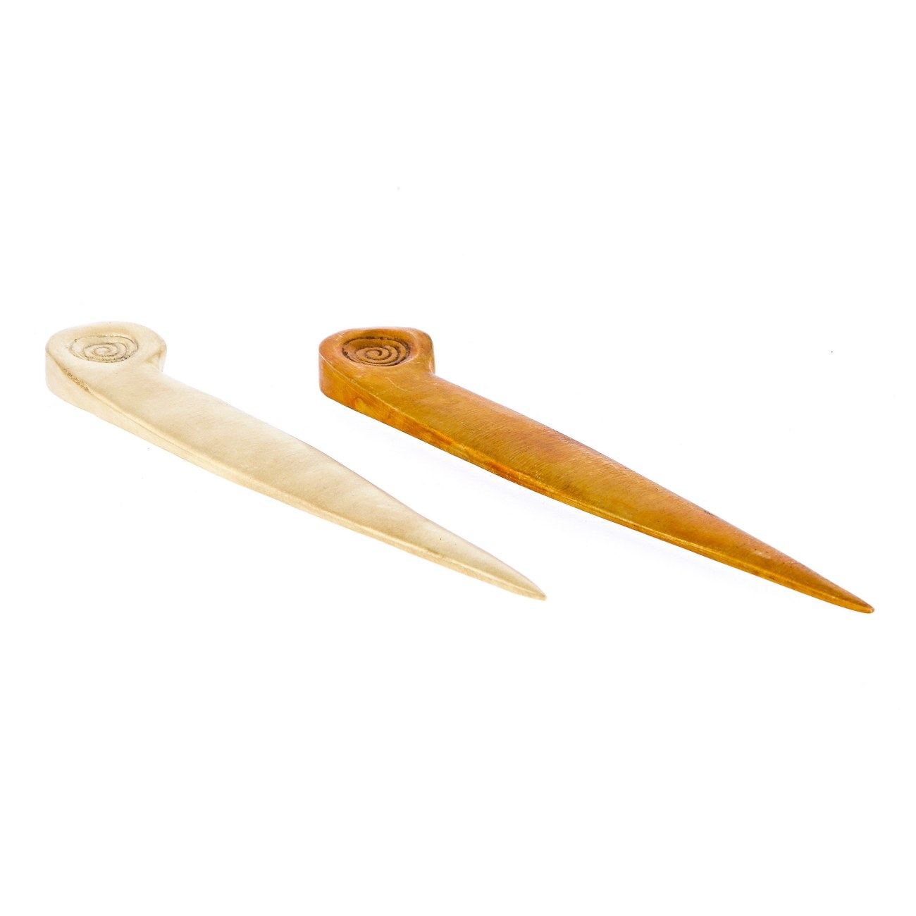 Letter Opener "Spiral" Design Handmade Solid Bronze Desk Accessory