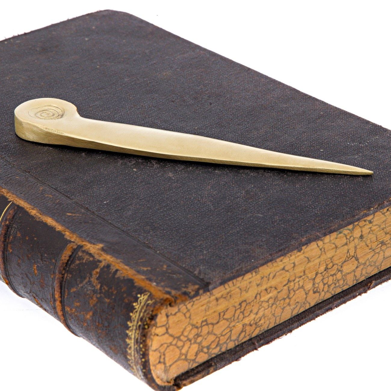 Letter Opener "Spiral" Design Handmade Solid Bronze Desk Accessory