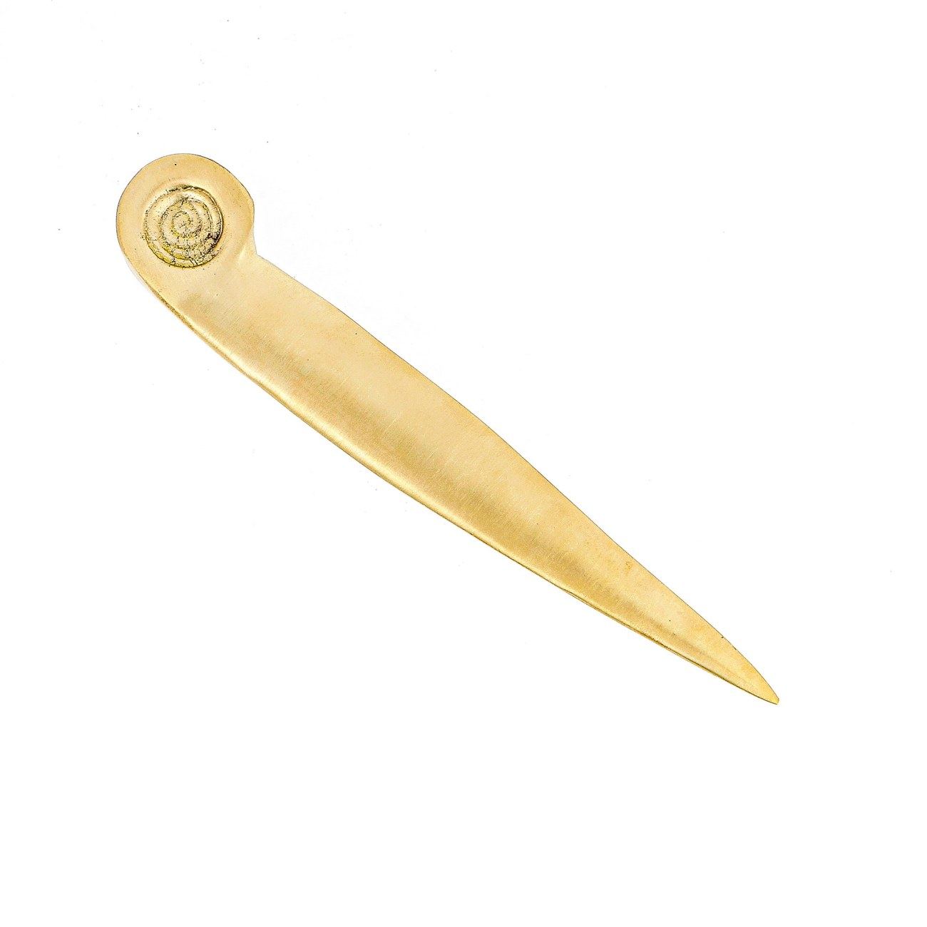 Letter Opener "Spiral" Design Handmade Solid Bronze Desk Accessory
