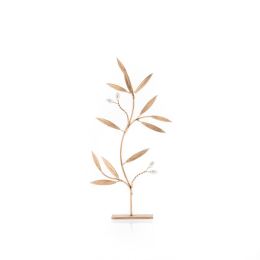 Olive Tree - Metal Handmade Decorative Tabletop Accessory - Gold & Silver, 10.6" (27cm)