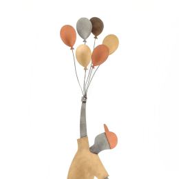 Boy with Balloons Figure - Handmade Metal Wall Art Decor, 23.6'' (60cm)