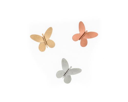 Butterflies - Handmade Metal Wall Decorative Accent Set of 3