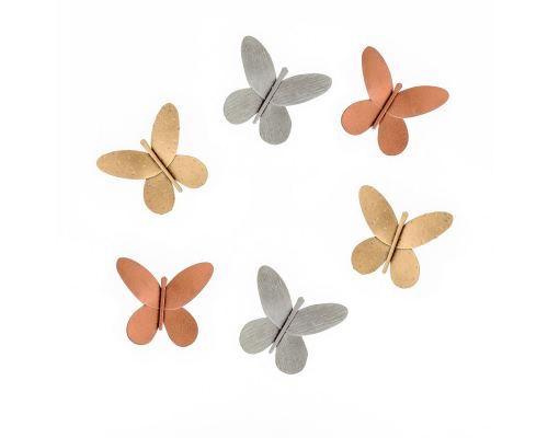 Butterflies - Handmade Metal Wall Decorative Accent Set of 3