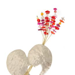 Love Heart Figure & Colorful Beads - Handmade Modern Metal Table Ornament, 11.8" (30cm)