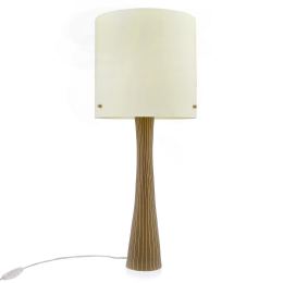 Ceramic Table Lamp with Shade, Modern Handmade, Beige Large