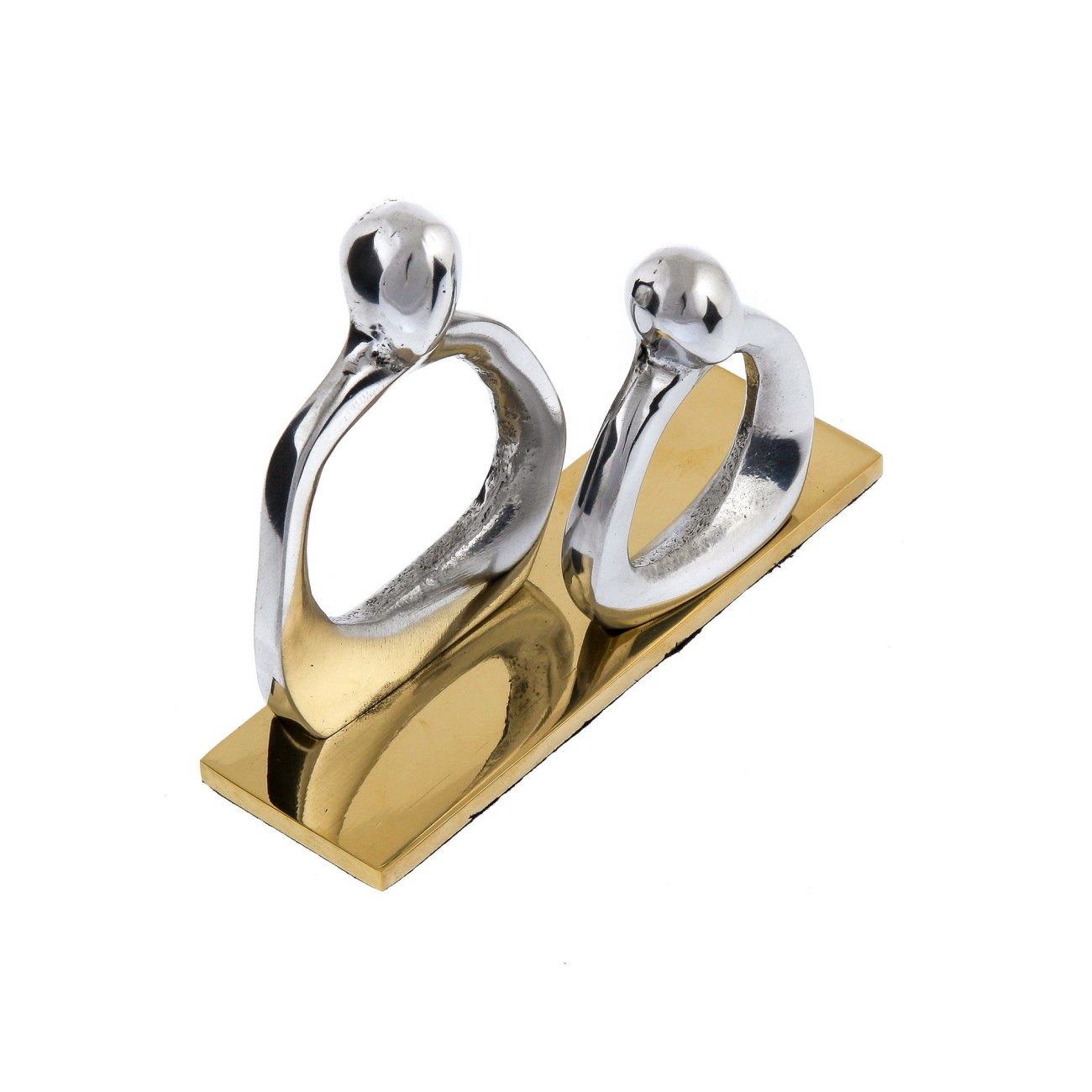 Business Card Holder Handmade Solid Metal Desk Accessory Figures