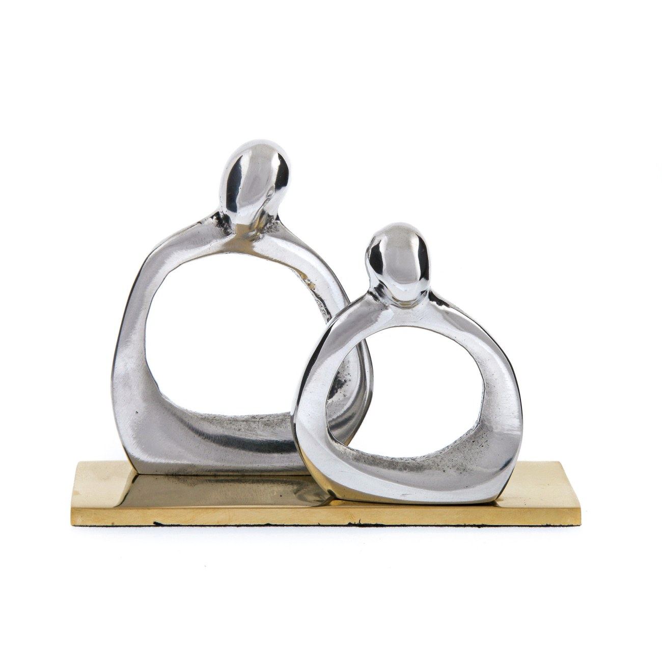 Business Card Holder Handmade Solid Metal Desk Accessory Figures