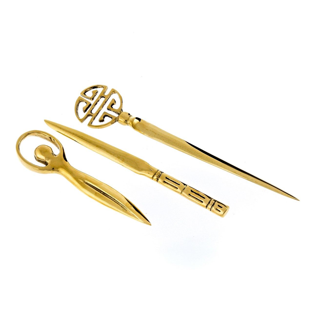 Letter Opener, "Human Figure" Design Handmade Solid Bronze Desk