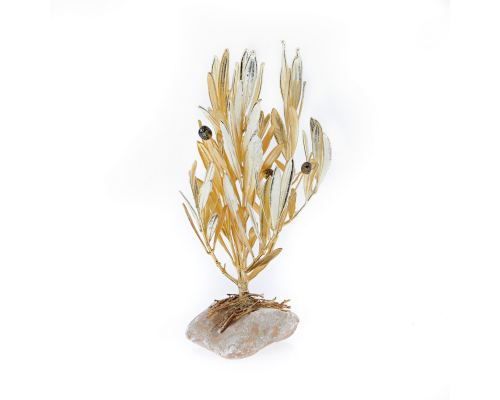 Olive Branch - Real Natural Plant & Olives - 24k Gold & 925 Sterling Sliver Plated - Handmade Decor Ornament, 20cm (7.9")