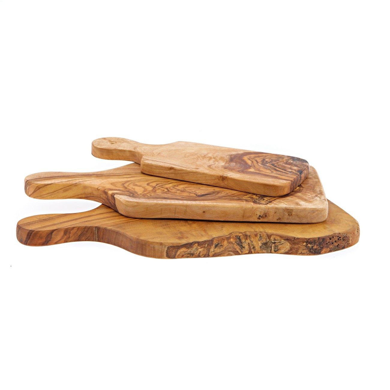 Olive Wood, Cutting Board set of 3 Handmade Wooden Chopping Board Set