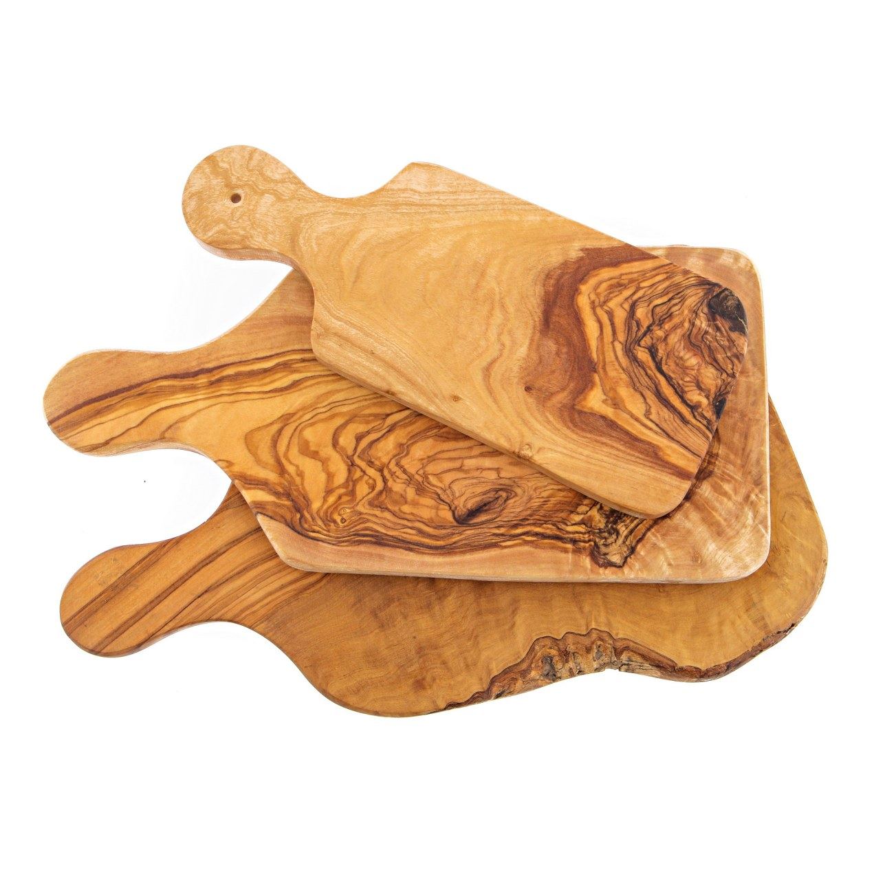 Olive Wood, Cutting Board set of 3 Handmade Wooden Chopping Board Set