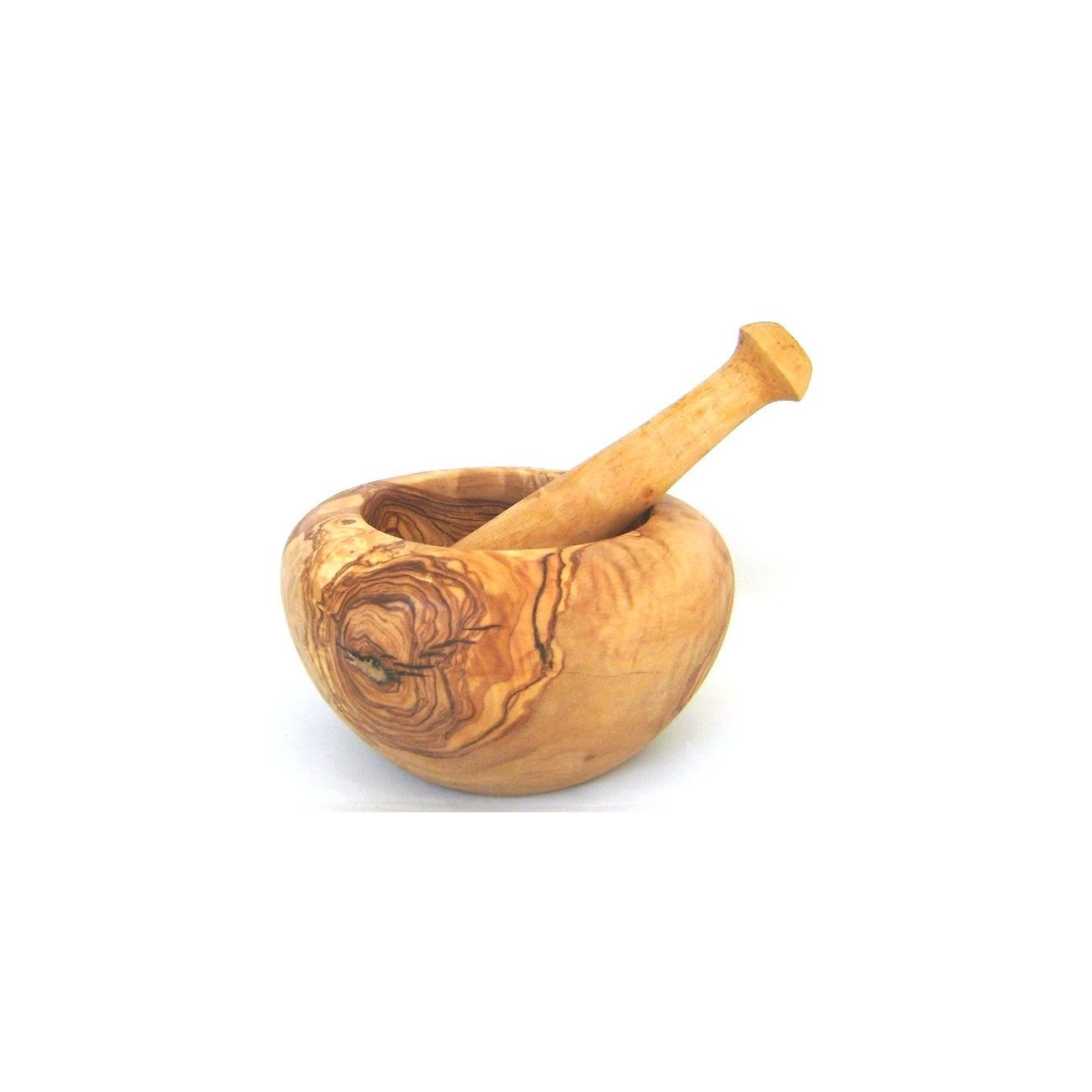 Olive Wood Mortar and Pestle or Crusher Handmade Kitchen Tool
