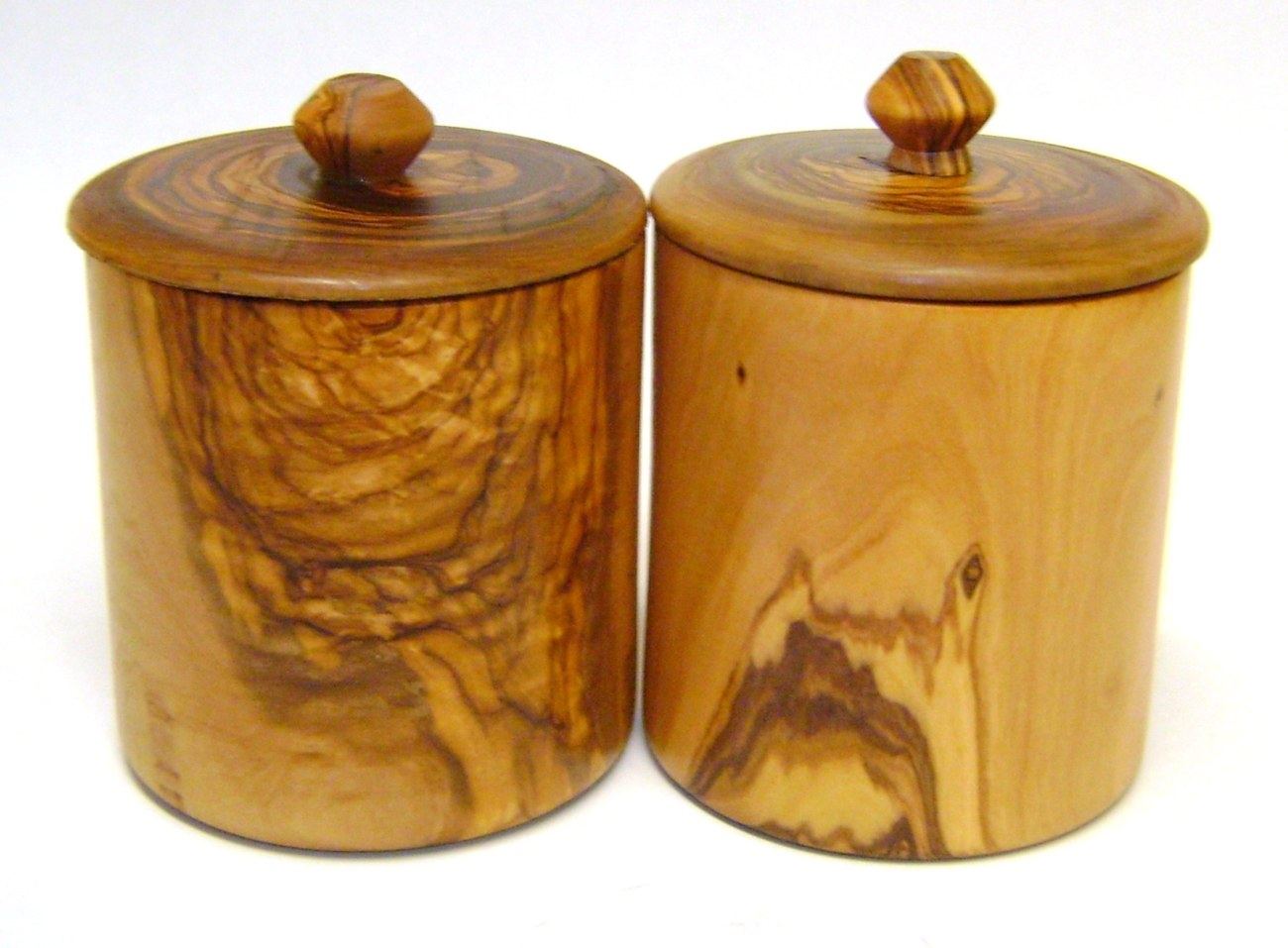 Olive Wood Coffee & Sugar Containers Set of 2 - Handmade ...