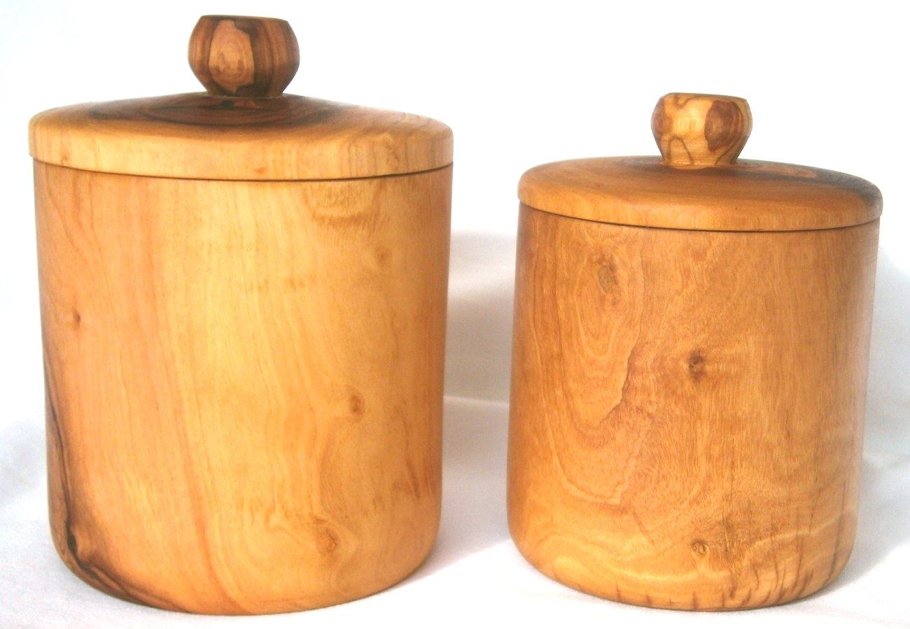 Olive Wood Coffee Sugar Containers Set Of 2 Handmade Tall Olive Wood Coffee Sugar Containers Set Of 2 Handmade Tall Short