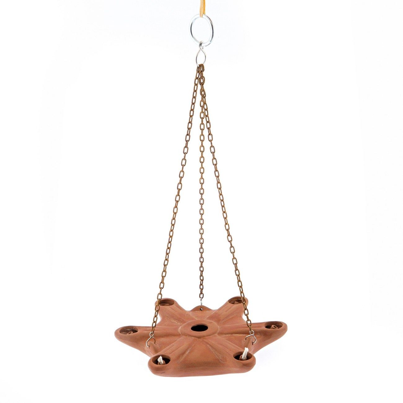 Oil Lamp Handmade Quality Ceramic, Ancient Greek Style Replica